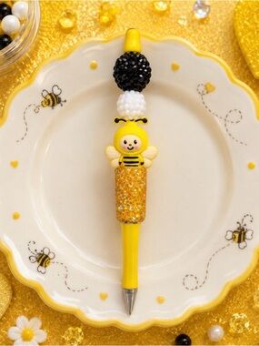 Handmade Yellow Bee Novelty Ballpoint Pen